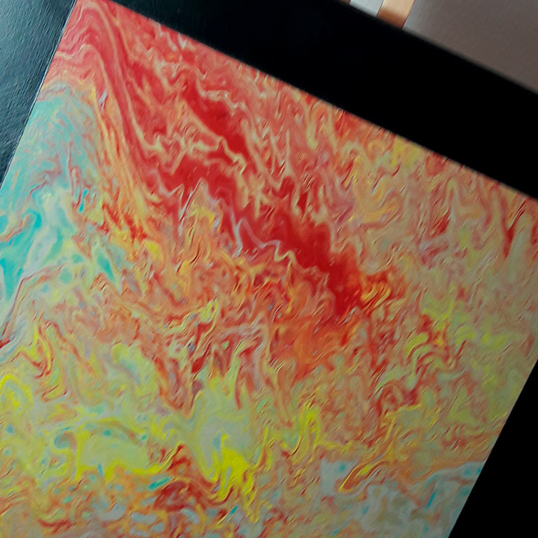 Fluid Art couleurs vives